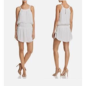 Ramy Brook Dress Size Medium White smoked tie side mini orig $395